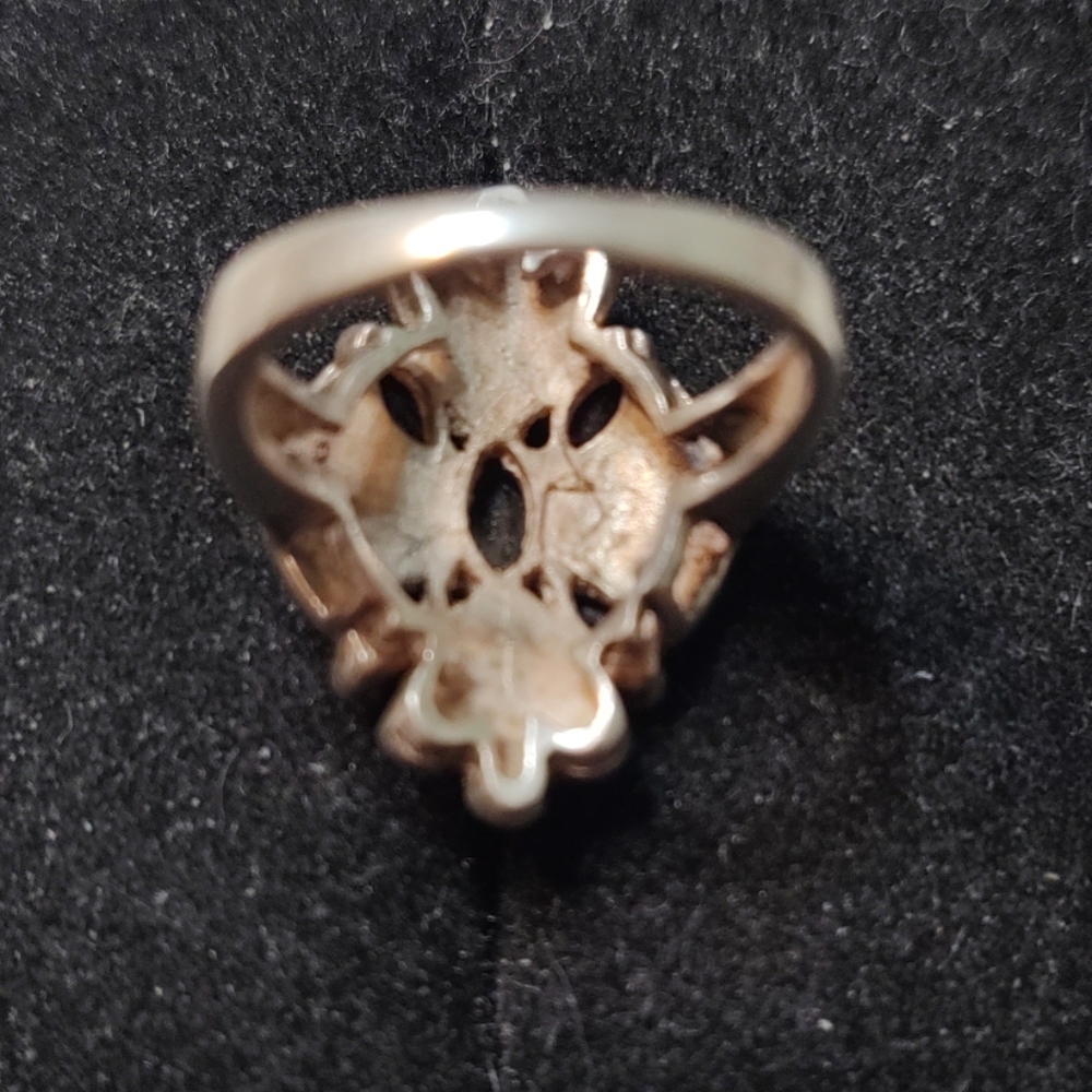 Sterling Silver Ring Withthree Different Gemstones - image 5